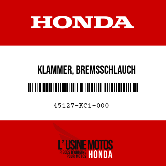image de 45127-KC1-000 KLAMMER, BREMSSCHLAUCH