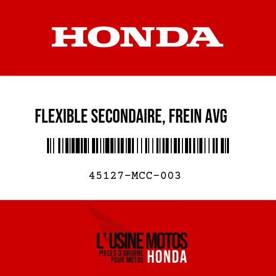 image de 45127-MCC-003 FLEXIBLE SECONDAIRE, FREIN AVG