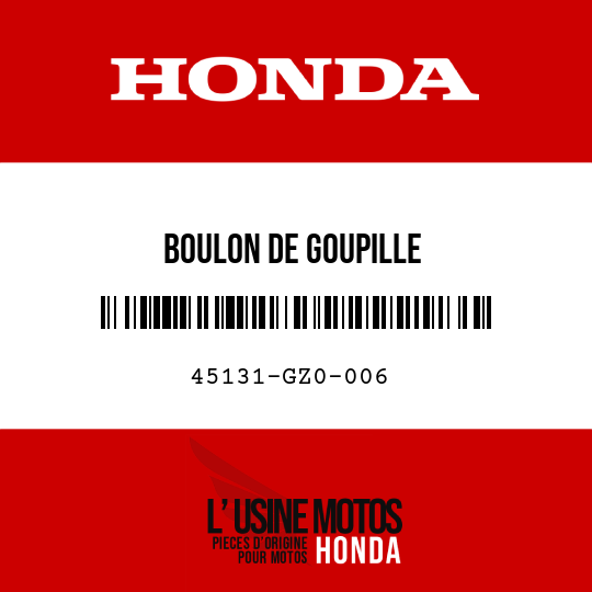 image de 45131-GZ0-006 BOULON DE GOUPILLE