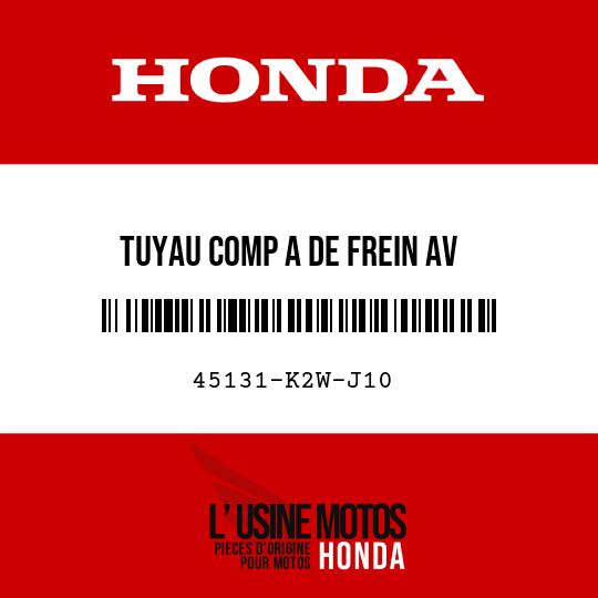 image de 45131-K2W-J10 TUYAU COMP A DE FREIN AV