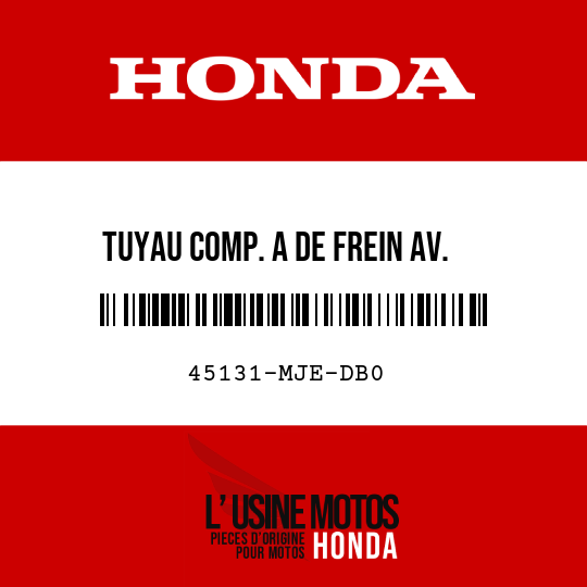 image de 45131-MJE-DB0 TUYAU COMP. A DE FREIN AV.