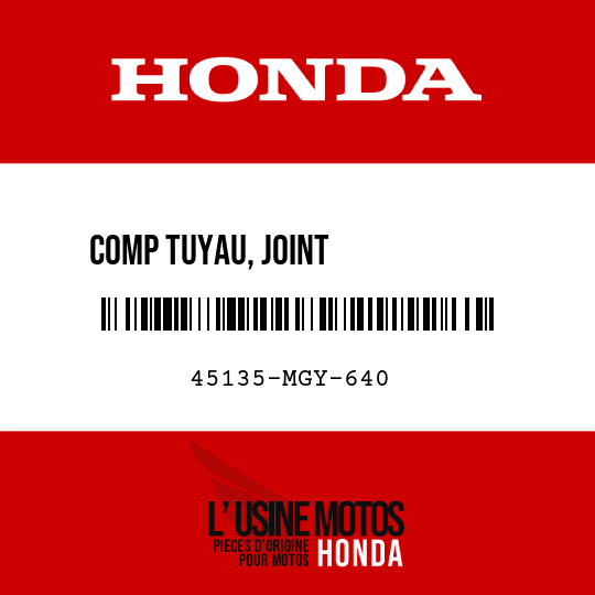 image de 45135-MGY-640 COMP TUYAU, JOINT            MAITRE-CYLINDRE AV