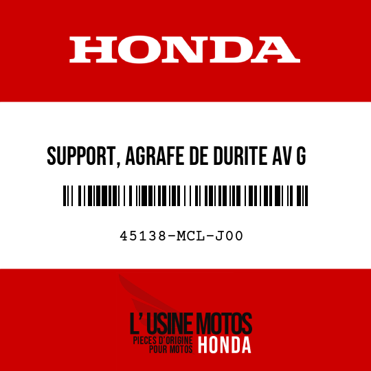image de 45138-MCL-J00 SUPPORT, AGRAFE DE DURITE AV G