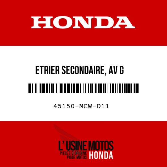 image de 45150-MCW-D11 ETRIER SECONDAIRE, AV G
