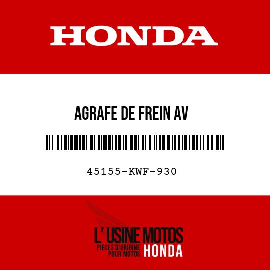 image de 45155-KWF-930 AGRAFE DE FREIN AV