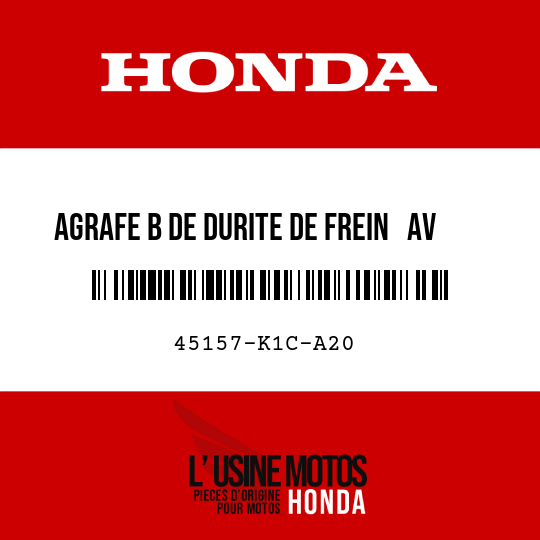 image de 45157-K1C-A20 AGRAFE B DE DURITE DE FREIN   AV