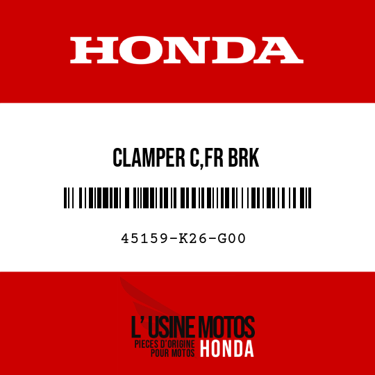 image de 45159-K26-G00 CLAMPER C,FR BRK