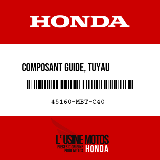 image de 45160-MBT-C40 COMPOSANT GUIDE, TUYAU        FLEXIBLE DE FREIN AV