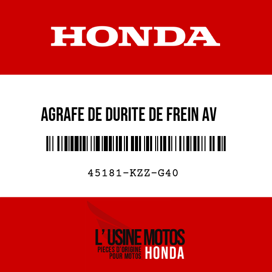image de 45181-KZZ-G40 AGRAFE DE DURITE DE FREIN AV