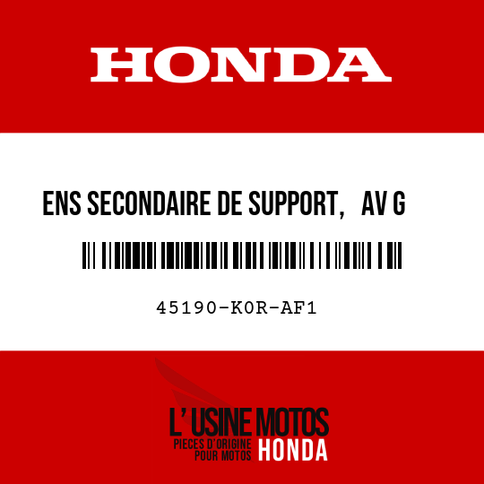 image de 45190-K0R-AF1 ENS SECONDAIRE DE SUPPORT,   AV G