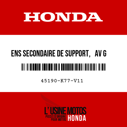image de 45190-K77-V11 ENS SECONDAIRE DE SUPPORT,   AV G