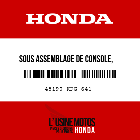 image de 45190-KFG-641 SOUS ASSEMBLAGE DE CONSOLE,   MACHOIRE AV G
