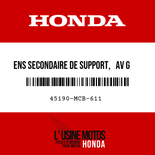 image de 45190-MCB-611 ENS SECONDAIRE DE SUPPORT,   AV G