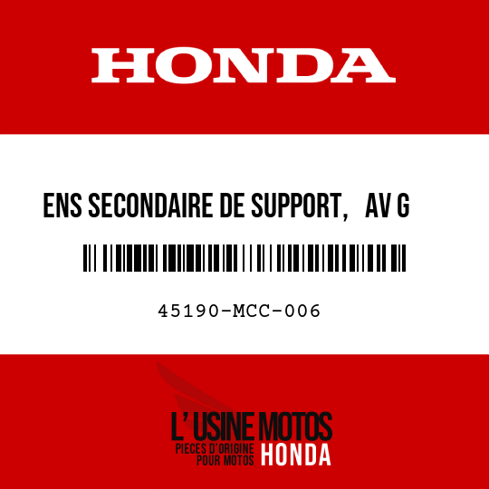 image de 45190-MCC-006 ENS SECONDAIRE DE SUPPORT,   AV G