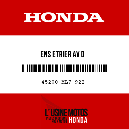 image de 45200-ML7-922 ENS ETRIER AV D