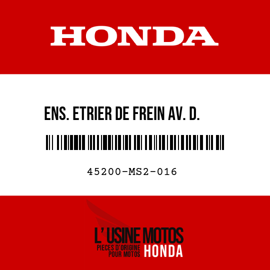 image de 45200-MS2-016 ENS. ETRIER DE FREIN AV. D.