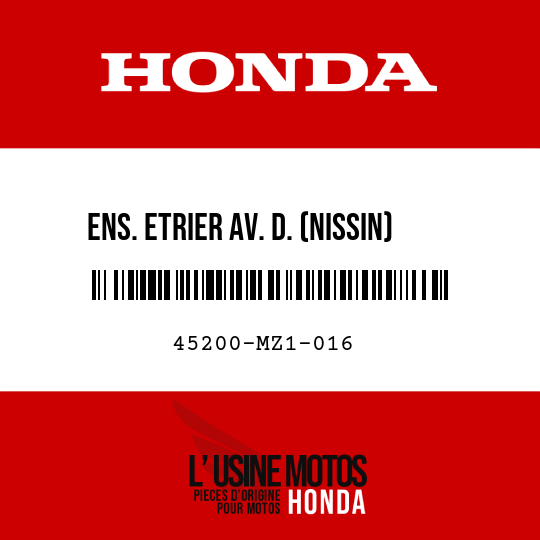 image de 45200-MZ1-016 ENS. ETRIER AV. D. (NISSIN)