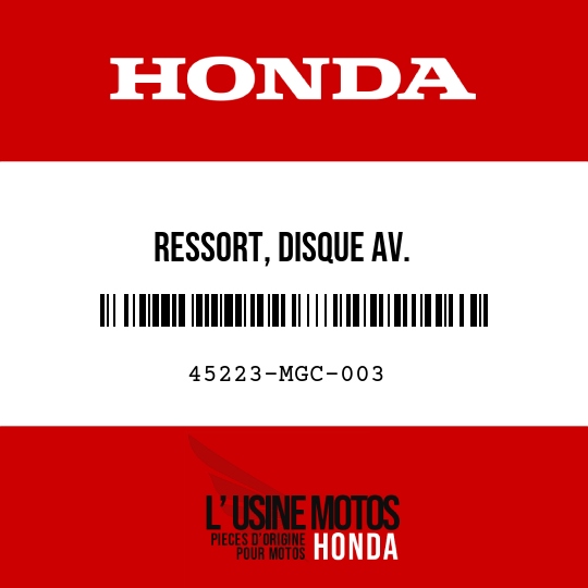 image de 45223-MGC-003 RESSORT, DISQUE AV.