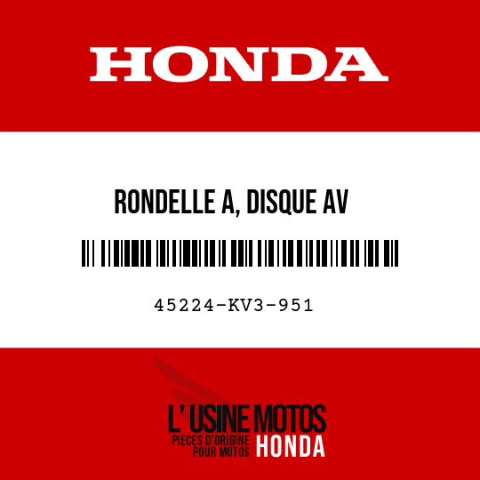 image de 45224-KV3-951 RONDELLE A, DISQUE AV