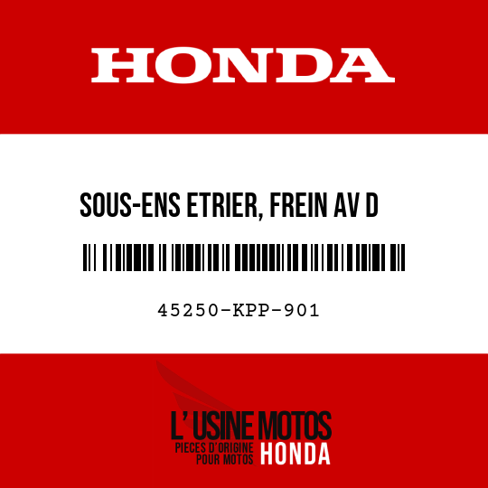 image de 45250-KPP-901 SOUS-ENS ETRIER, FREIN AV D (NISSIN)