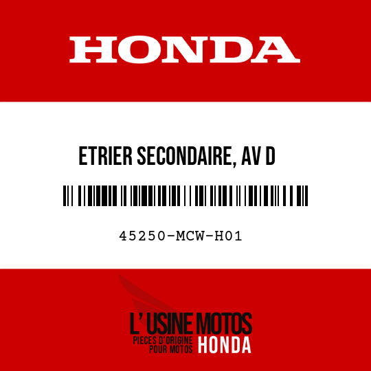 image de 45250-MCW-H01 ETRIER SECONDAIRE, AV D