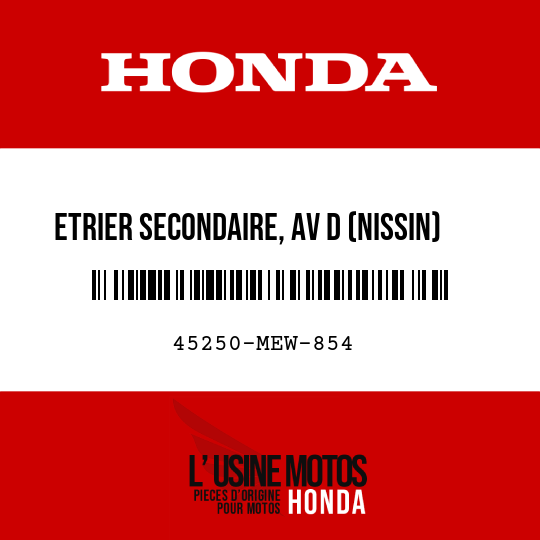 image de 45250-MEW-854 ETRIER SECONDAIRE, AV D (NISSIN)