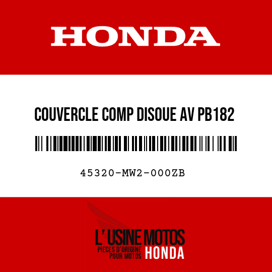image de 45320-MW2-000ZB COUVERCLE COMP DISOUE AV PB182 