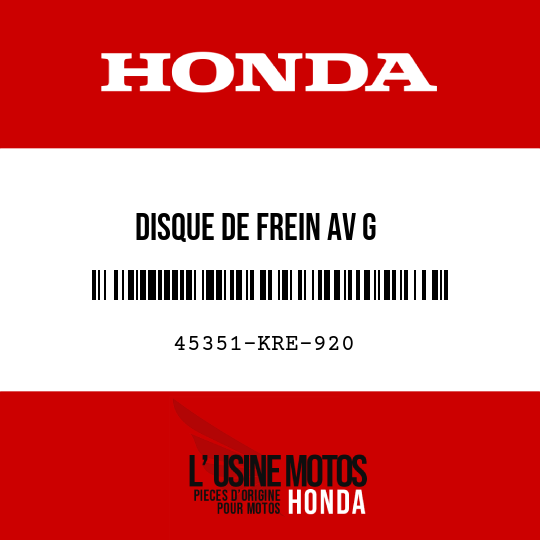 image de 45351-KRE-920 DISQUE DE FREIN AV G
