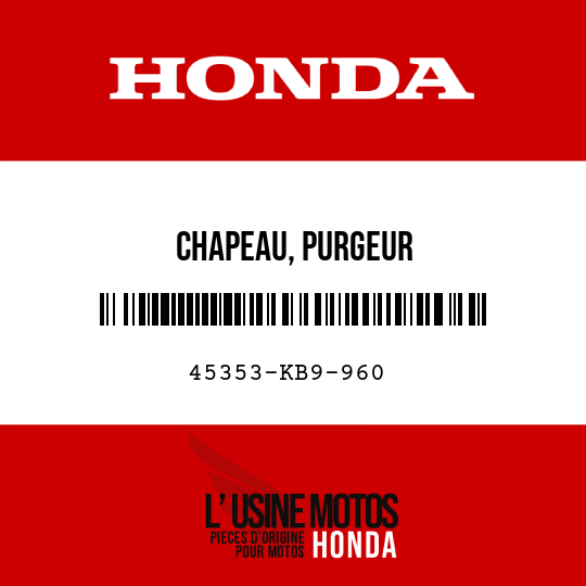 image de 45353-KB9-960 CHAPEAU, PURGEUR