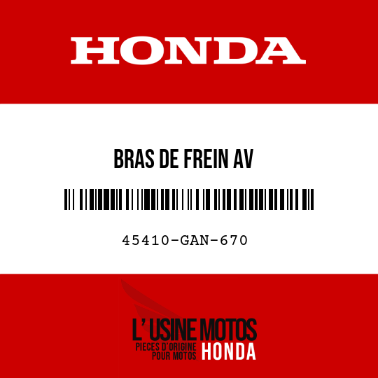 image de 45410-GAN-670 BRAS DE FREIN AV
