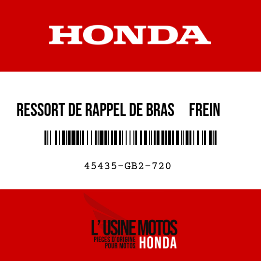 image de 45435-GB2-720 RESSORT DE RAPPEL DE BRAS     FREIN