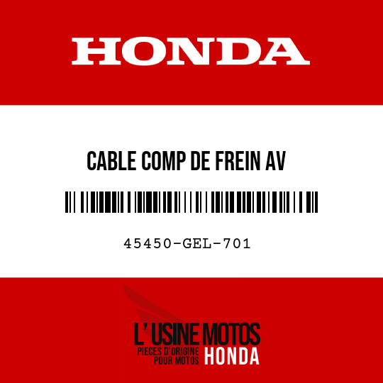 image de 45450-GEL-701 CABLE COMP DE FREIN AV