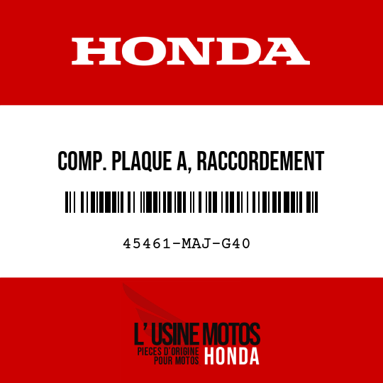image de 45461-MAJ-G40 COMP. PLAQUE A, RACCORDEMENT