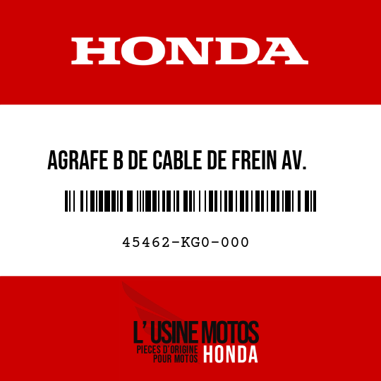 image de 45462-KG0-000 AGRAFE B DE CABLE DE FREIN AV.