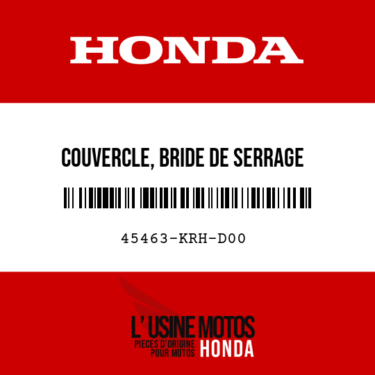 image de 45463-KRH-D00 COUVERCLE, BRIDE DE SERRAGE DEDURITE DE FREIN