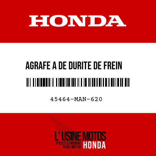 image de 45464-MAN-620 AGRAFE A DE DURITE DE FREIN