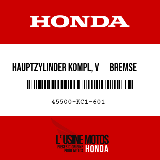 image de 45500-KC1-601 HAUPTZYLINDER KOMPL, V      BREMSE