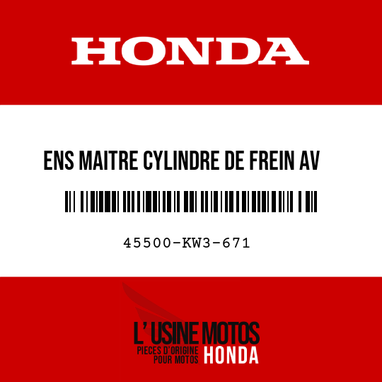 image de 45500-KW3-671 ENS MAITRE CYLINDRE DE FREIN AV (NISSIN)