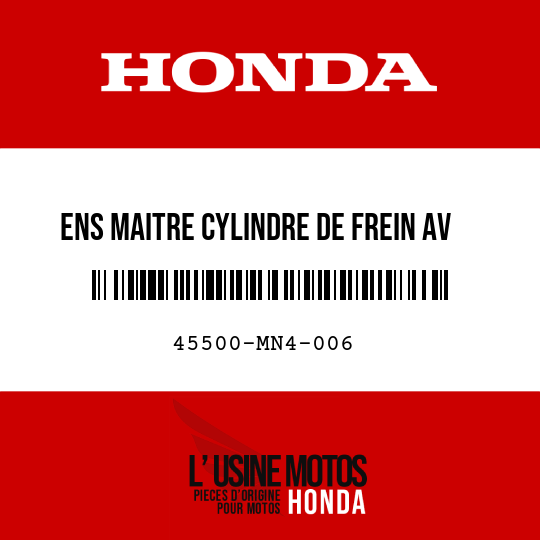 image de 45500-MN4-006 ENS MAITRE CYLINDRE DE FREIN AV (NISSIN)