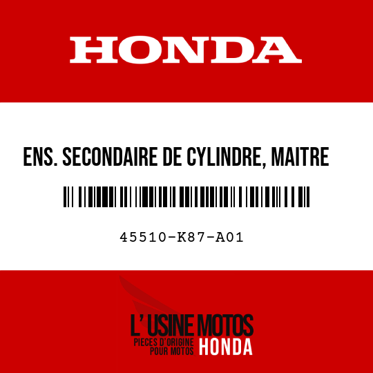 image de 45510-K87-A01 ENS. SECONDAIRE DE CYLINDRE, MAITRE AV. (NISSIN)