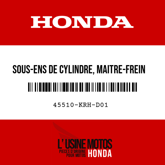 image de 45510-KRH-D01 SOUS-ENS DE CYLINDRE, MAITRE-FREIN AV