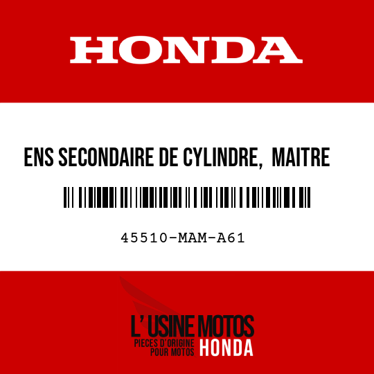 image de 45510-MAM-A61 ENS SECONDAIRE DE CYLINDRE,  MAITRE AV