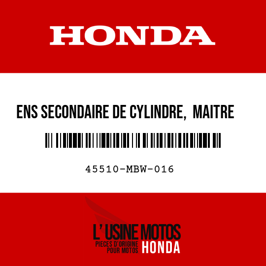 image de 45510-MBW-016 ENS SECONDAIRE DE CYLINDRE,  MAITRE AV