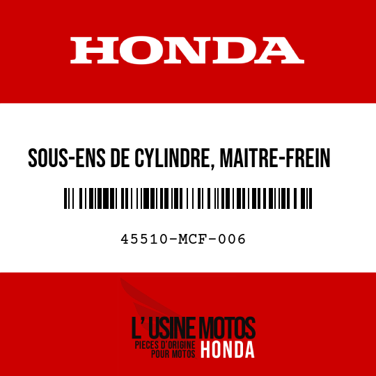 image de 45510-MCF-006 SOUS-ENS DE CYLINDRE, MAITRE-FREIN AV (NISSIN)