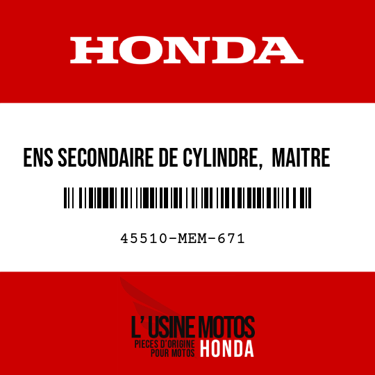 image de 45510-MEM-671 ENS SECONDAIRE DE CYLINDRE,  MAITRE AV