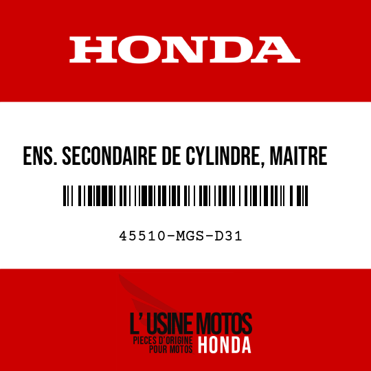 image de 45510-MGS-D31 ENS. SECONDAIRE DE CYLINDRE, MAITRE AV. (NISSIN)