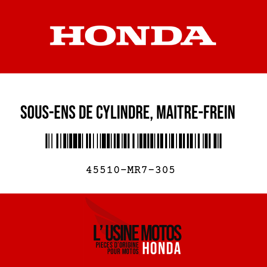 image de 45510-MR7-305 SOUS-ENS DE CYLINDRE, MAITRE-FREIN AV (NISSIN)