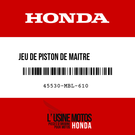 image de 45530-MBL-610 JEU DE PISTON DE MAITRE       CYLINDRE (16)