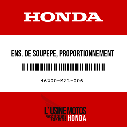 image de 46200-MZ2-006 ENS. DE SOUPEPE, PROPORTIONNEMENT COMMANDE