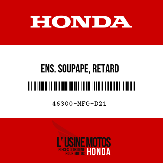 image de 46300-MFG-D21 ENS. SOUPAPE, RETARD